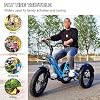 Fat Tire Tricycles For Adults , 20" 3 Wheels Cruise Bicycles - 7 Speed, Front Rack + Large Rear Rack, Carbon Steel Frame, Three-Wheeled Bicycle For Daily Riding, Shopping & Home Carrying Goods Black #1