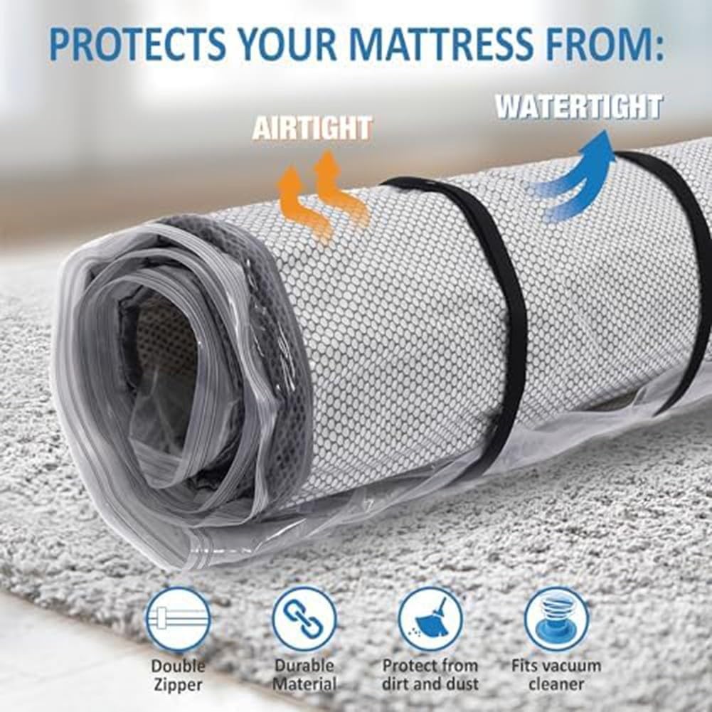 Zoegneer Sac de rangement sous vide pour matelas en latex (250 x 200)