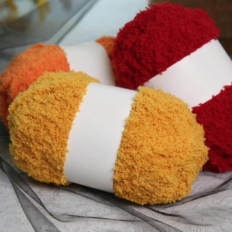 10/20/30 Rotoli 50g Filato a Pelo Corto, Morbido e soffice, per Lavorare a Maglia a Mano, per Sciarpe, Cappelli, Guanti e Coperte all'Uncinetto Fai da Te