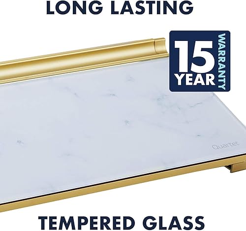 Vista 23 de Quartet GDP186B - Almohadilla de cristal para computadora de escritorio, 18 x 6 pulgadas, pizarra, superficie de borrado en seco, superficie negra