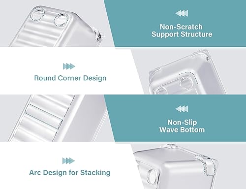 Miniatura 6 de Kootek - 9 Bandejas organizadoras de cajones de escritorio, en 4 tamaños, contenedores de plástico para guardar maquillaje, para los cajones del