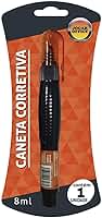 Caneta Corretiva Jocar Office Metal, Leonora, Multicor, 8 ml, Pacote de 1