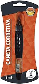 Caneta Corretiva Jocar Office Metal, Leonora, Multicor, 8 ml, Pacote de 1