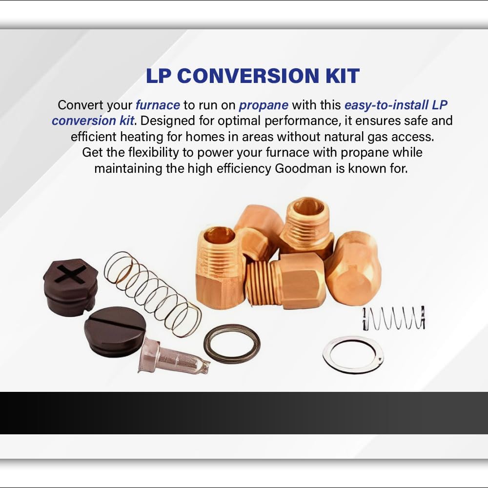 Goodman 80% 120,000 BTU Single Stage Gas Furnace - 24.5" Width - Upflow/Horizontal | R32, 9-Speed, HVAC Gas Heater