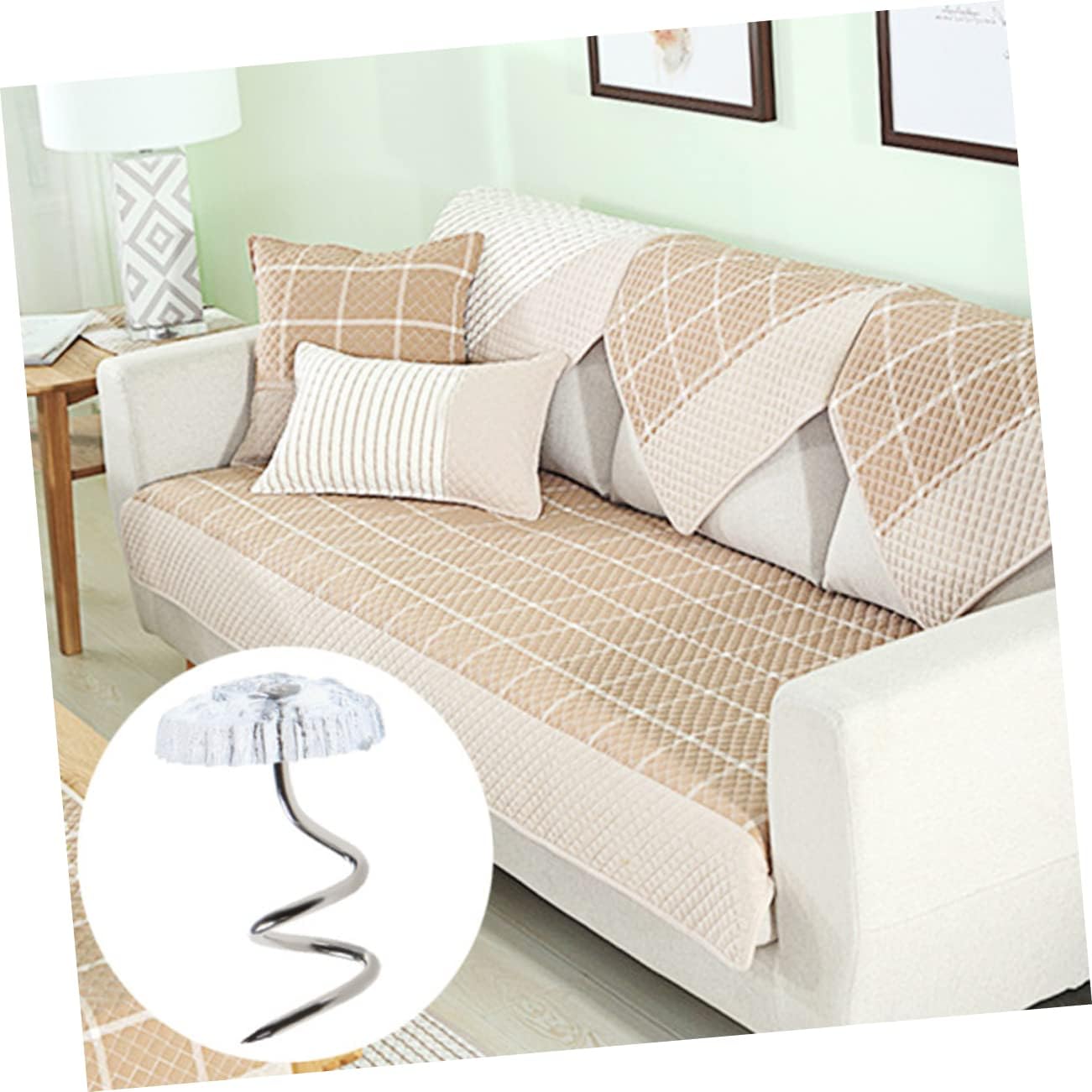 60pcs Twisted for Securing Bedskirts and Upholstery Easy to Use Compact Design for Home Living Room Bedroom Decor