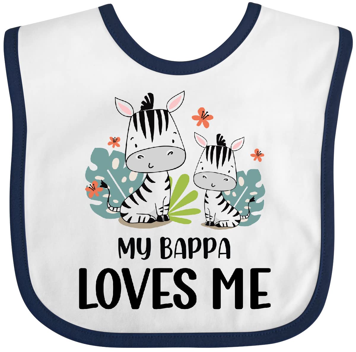 inktasticZebra My Bappa Loves Me Baby Bib