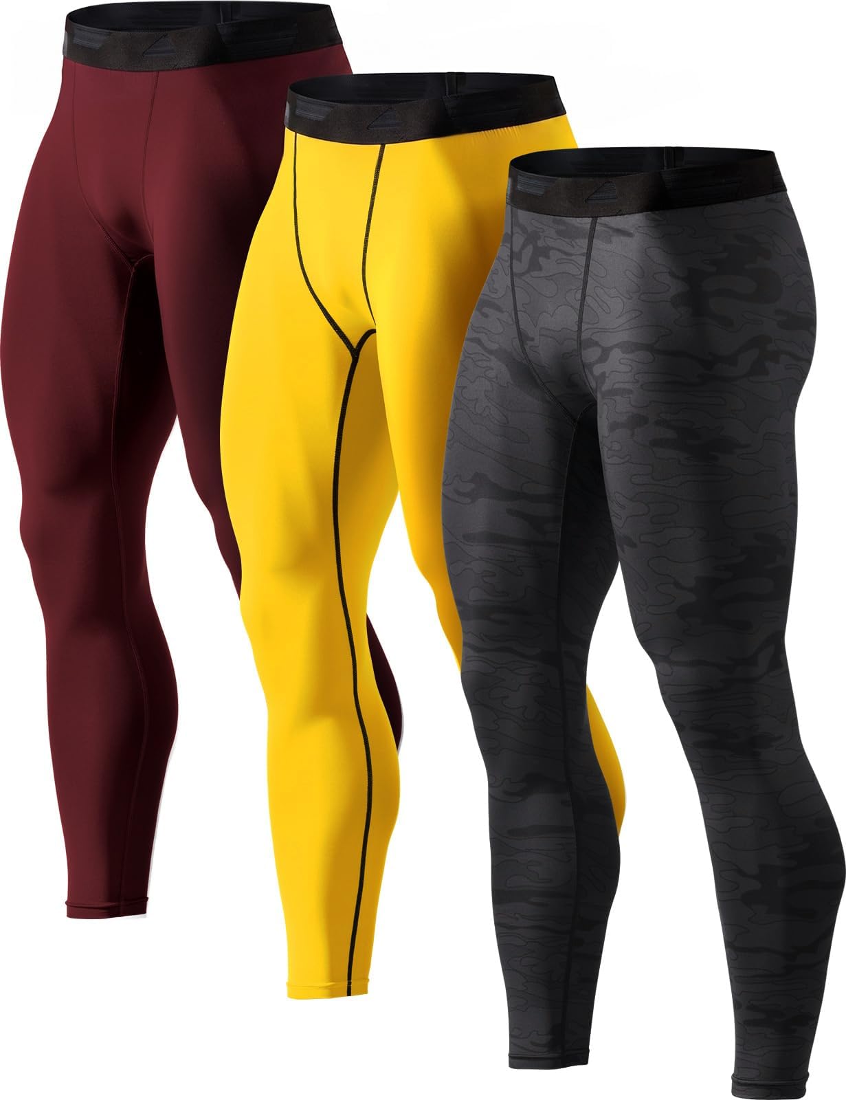 TSLA Men's Compression Pants - Cool Dry Athletic Sports Workout Running Tights Leggings Baselayer