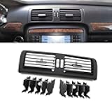 Goodithy Compatible with Mercedes Benz W251, Center Console Air Vent Outlet Cover, Dashboard Air Conditioning Grille Panel Replacement R300 R320 R350 R400 R500 2006 2007 2008 2009 (Black, Center)