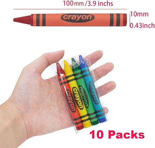 Miniatura 3 de Lucky Art - Crayones grandes a granel, 4 paquetes de crayones para niños, no tóxicos, recuerdos de fiesta (L, 10 juegos (40 unidades)