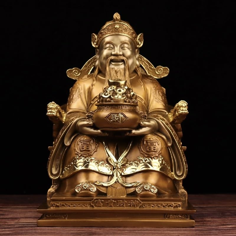 Posąg Buddy do wnętrz sklep czci bogactwa rzeźba rzeźba mosiężna statua buddy ozdoby do domu feng shui dekoracja medytacyjna statua buddy rzeźba