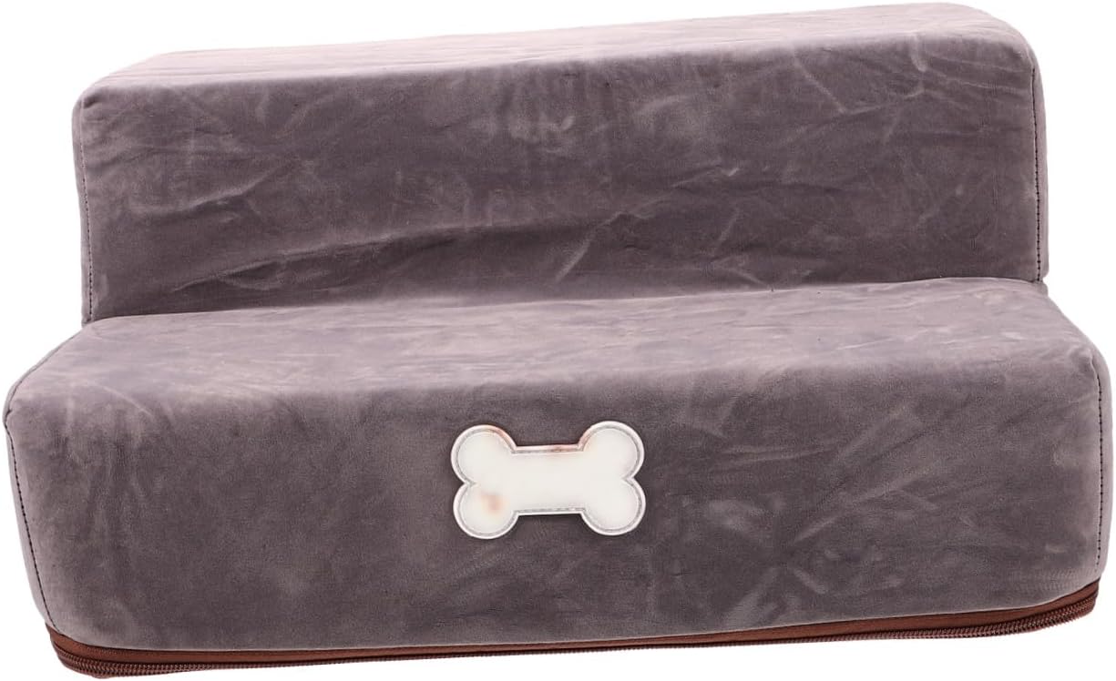 Yardwe Portable Small Pet Stairs Lightweight Cloth Puppy Ladder for Bed Couch Indoor Use with Stable Design Suitable for Dogs and Cats