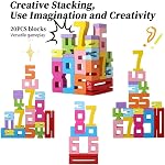 20/40Pcs Blocs de construction en bois, blocs de nombres en bois avec carte d'instruction, blocs en bois pour les jeux d'apprentissage, pour 3+ Années vieux enfants 1-10 jeu de nombre (1Set / 20Pcs)