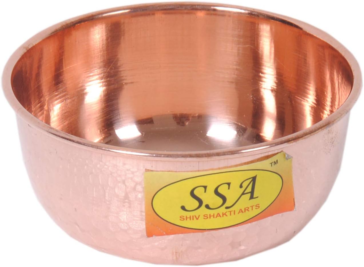 Handmade Pure Copper Plain Serving Bowl (50 ml)