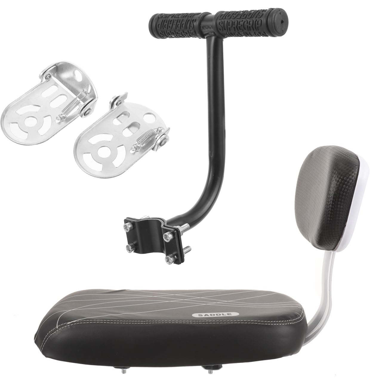 Happyyami Sella Posteriore per Bici Mountain Bike in Spugna e Metallo | Pelle Sintetica, Accessorio per Bicicletta, Adatta a Passeggero, Comfort al Tatto, Alta Durata