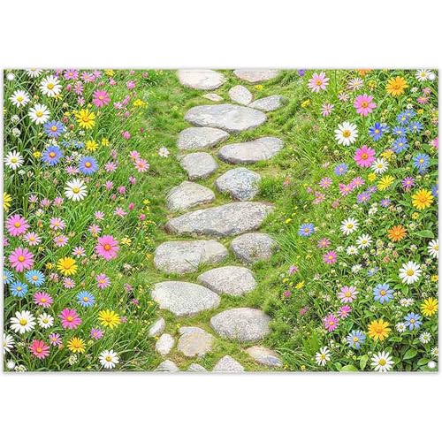 Fondo Fotográfico Tela 7x5ft Verde Primavera miniatura 1