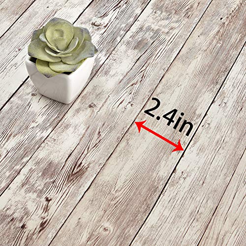 Mecpar Wood Wallpaper 17.71 In×118 In Wood Contact Paper Self Adhesive Removable Wallpaper Wood Plank Wallpaper Wood Peel And Stick Wallpaper Rustic Wood Wall Covering Wood Grain Contact Paper Roll #TOP4