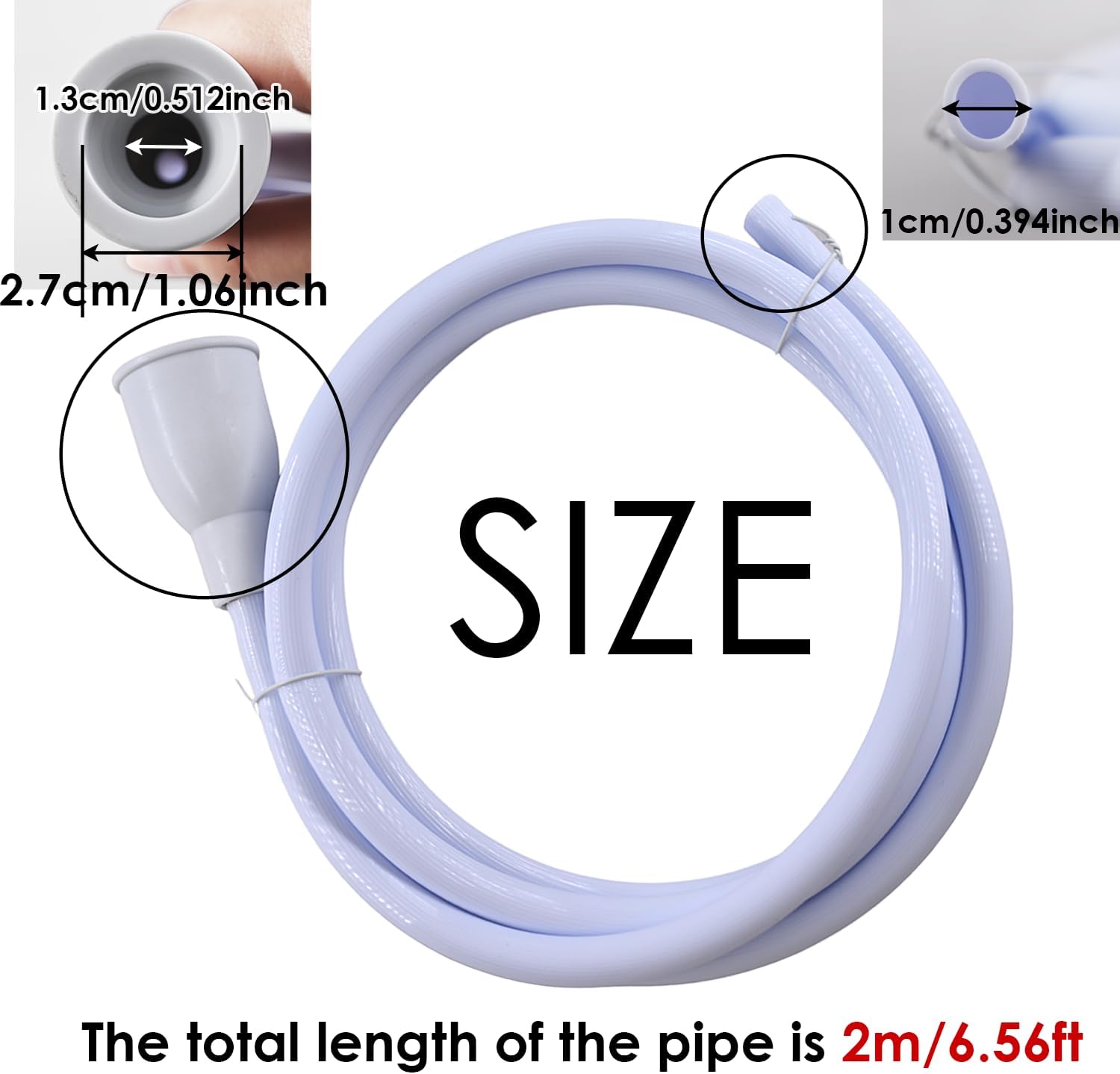 2m/6.56ft Faucet Hose Adapter For Sink, Sink Spray Hose Adapter, Extend Portable Water Transfer Accessories for Sink, Sink Hose Attachment for Pets, Bathing Baby, Washing Hair, Rinsing Vegetables image 2