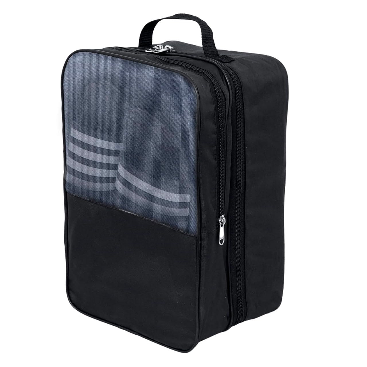 KARNI Cosmos Travel Shoe Bag with Mesh Pocket, Multipurpose Portable Footwear Organiser, Black-image-5