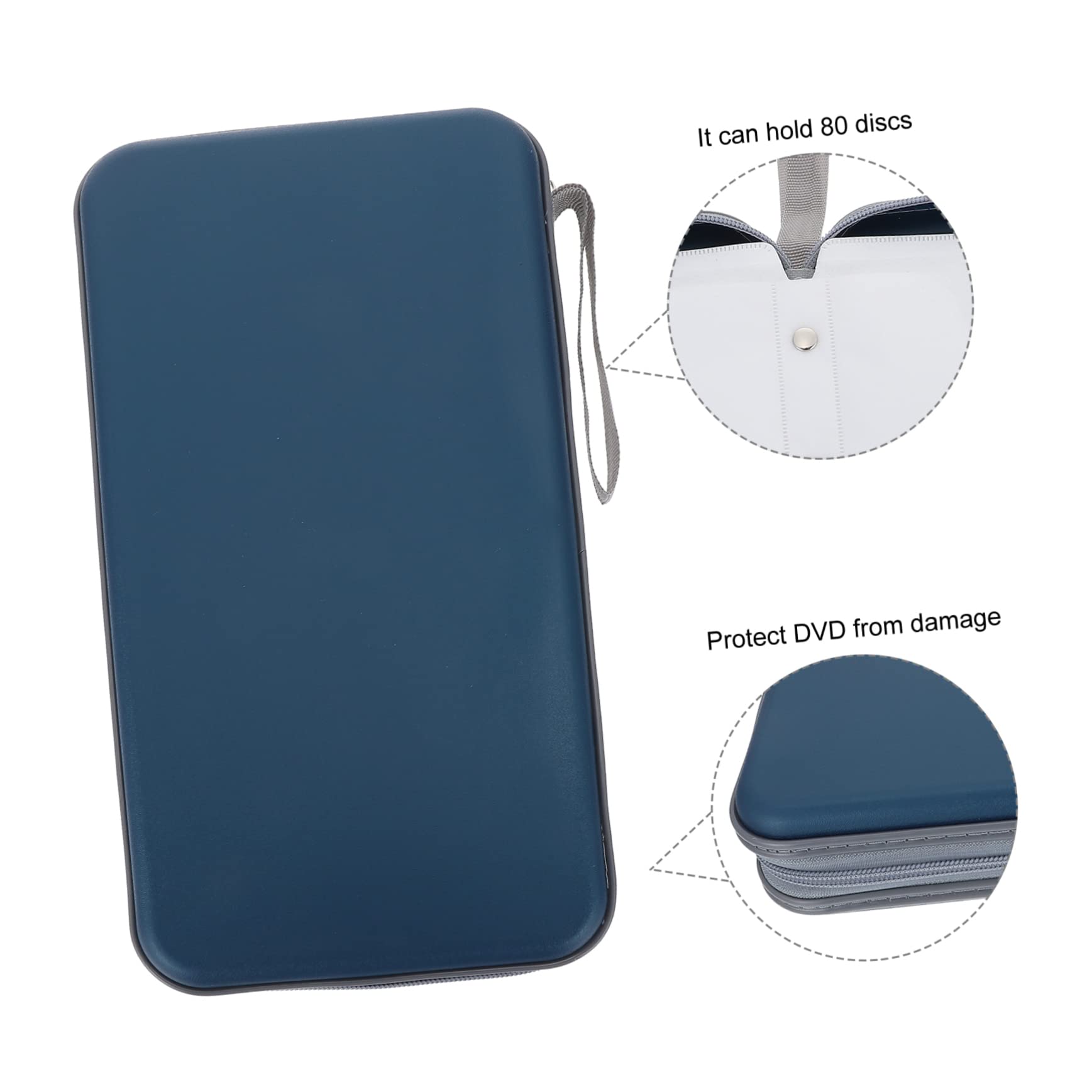 SEWACC Car CD Case Capacity Durable Zipper Storage Pouch for CD Dvd Holder Travel Friendly Design Organizer for Home Car Craftsmanship