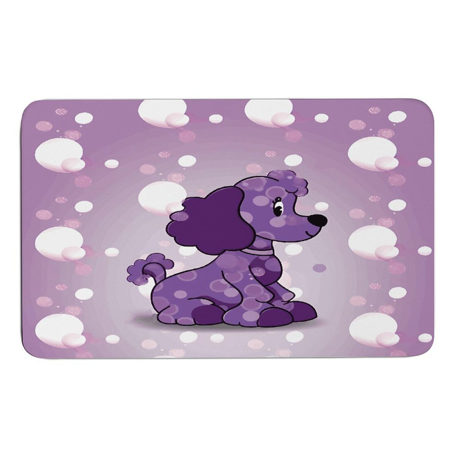 Alfombrillas de suelo Purple Poodle con lunares Diatomite de 50x80cm