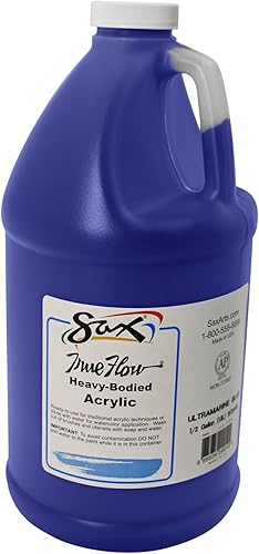 Sax True Flow - Pintura acrílica de cuerpo pesado, 12 galón, azul ultramarino, 439280, 64 onzas líquidas (paquete de 1)