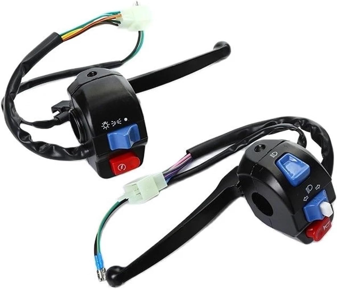 22mm 7/8" Motorcycle Handle Bar Left Right Switches Indicator Horn Drum Brake Assembly Fit for Gy6 Moped Scooter 50CC 150CC(Right)