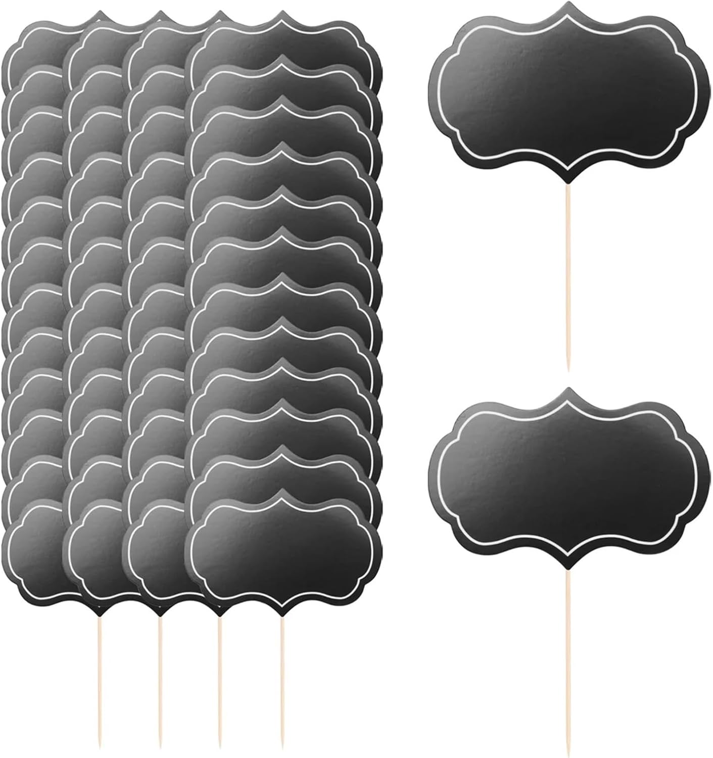 Blank Toothpick Flags 500Pieces Cheese Markers for Charcuterie Board Buffet Labels Food Tags Blank Toothpick Flags Appetizer Signs Chalkboard for DIY Decoration