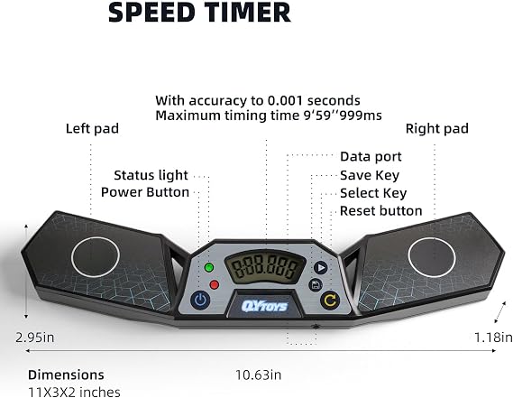 Speed Cube Timer Touch Control Timer Professional Digital Timer for Speed Cubing Competitions