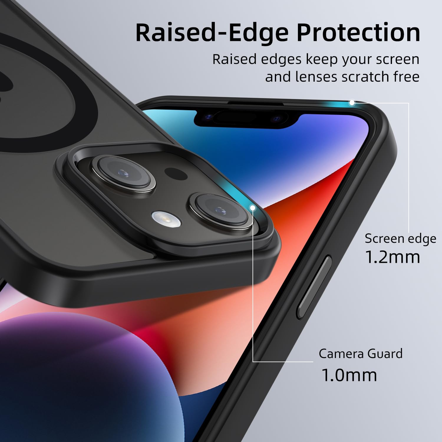 tigratigro Custodia Per iPhone 13, Compatibile con Mag-Safe,Traslucida Texture Opaca, Flessibile e anti-impronta,Consistenza simile alla Pelle (Azzurro Sierra)