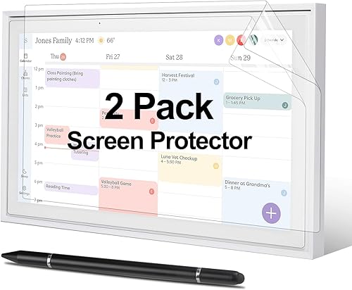 Protector de Pantalla y Lápiz Capacitivo Compatible con Calendario Digital de 15 Pulgadas, Kit de Accesorios Imprescindible para Calendario