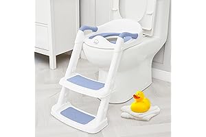 Forbena Blue Toddler Boys Toilet Potty Training Seat with Step Stool Ladder