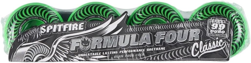 Spitfire F4 99d Classics Skateboard Wheels - Neon Green - 52mm