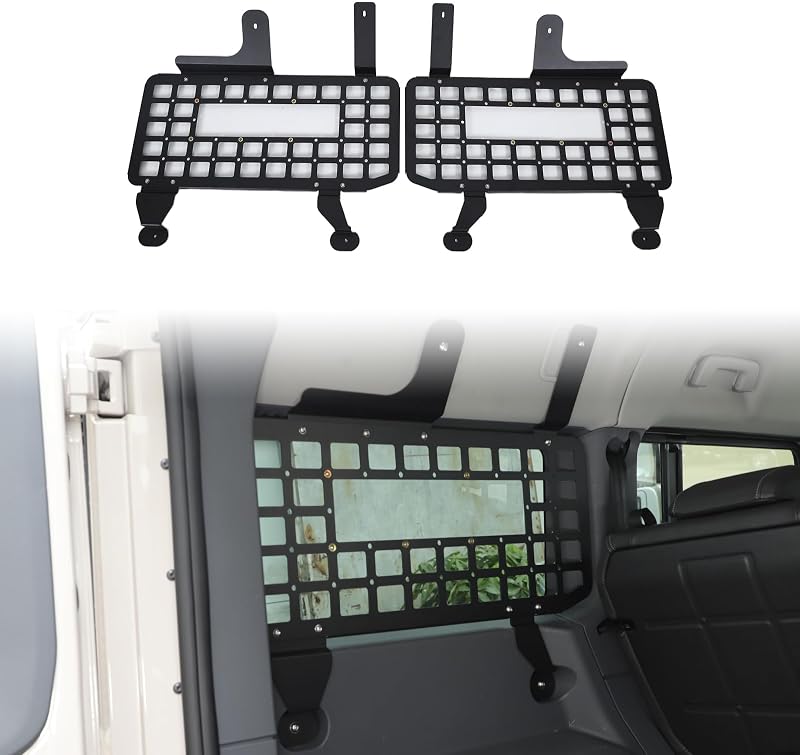 Rear Window Side Cargo Racks Compatible with INEOS Grenadier 2020-2024, Modular Storage Panel System Left & Right Rear Window Cargo Rack Trunk Shelf Interior Luggage Storage