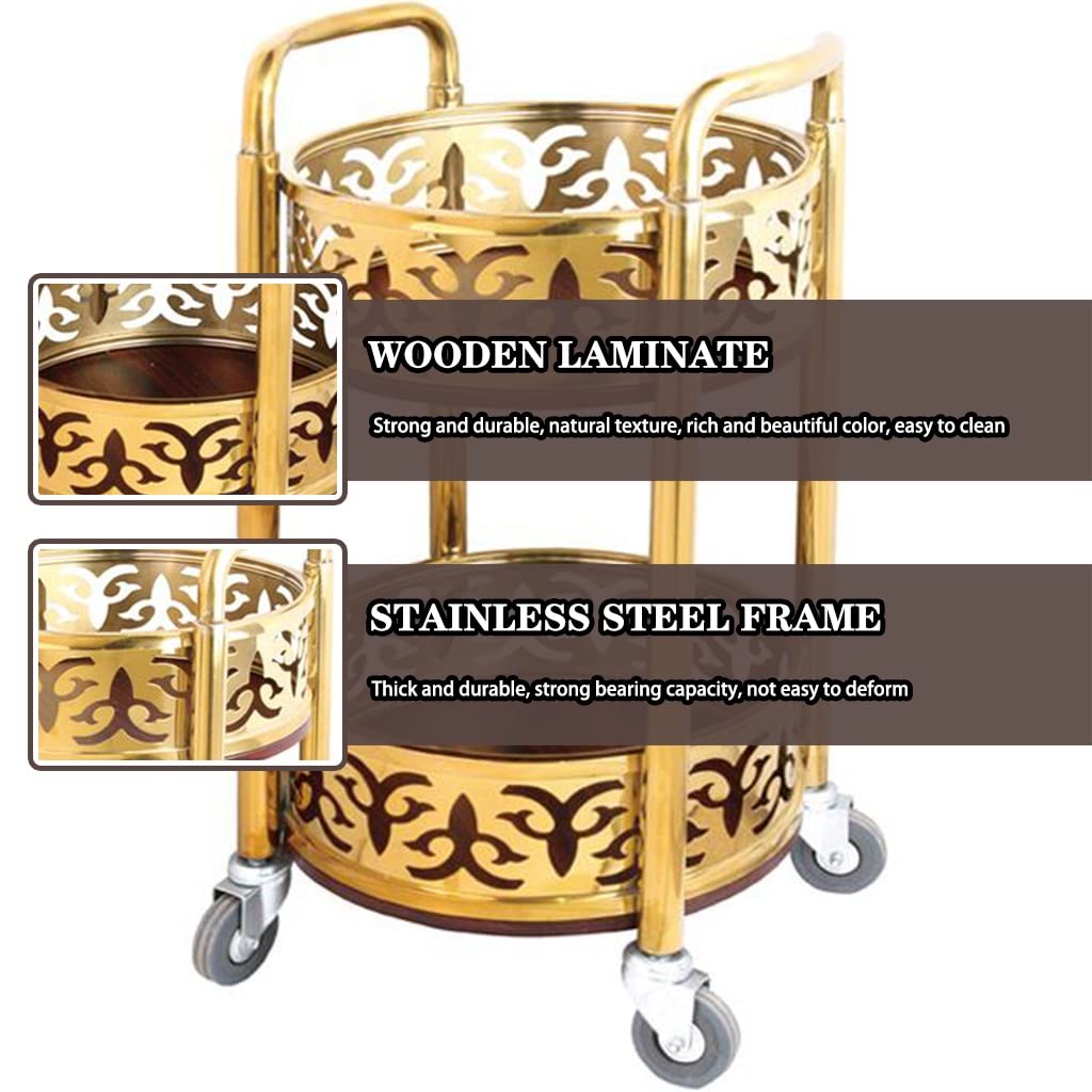 Carrito de bebidas – Estación de bebidas móvil de doble brazo para restaurantes, equipo portátil para banquetes, elegante solución para servir alimentos y bebidas, mesa de servicio de 80 x 40 cm