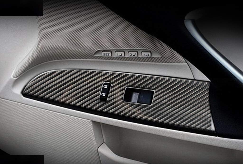 New Carbon Fiber Window Control Covers Compatible with Lexus is 2006-2012 IS220 IS250 IS350 (Right Hand Drive)