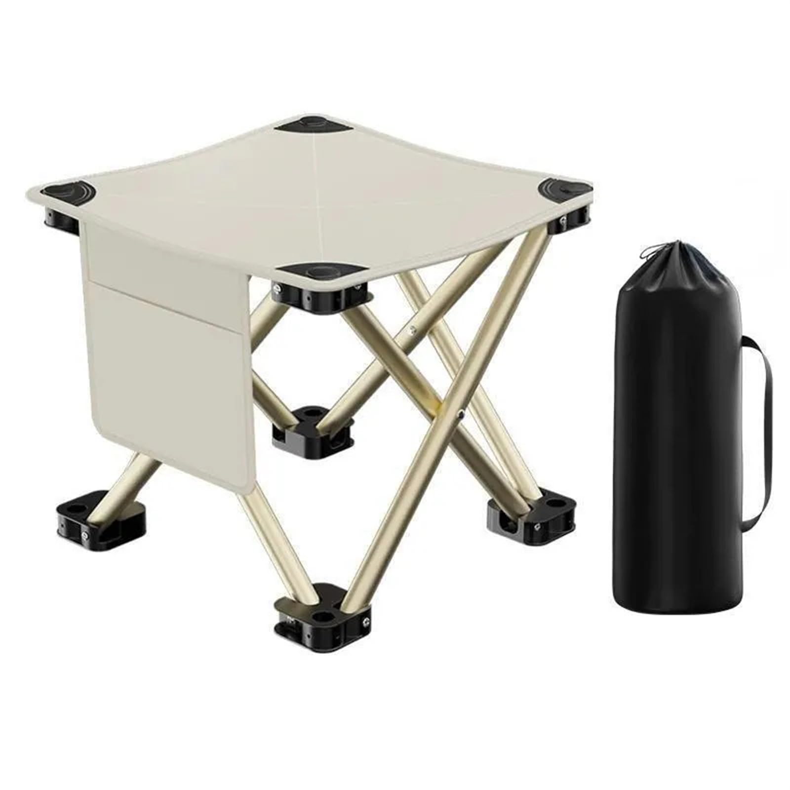 Chaise de camping pliante portable et tabouret de pied pour randonnée train pêche