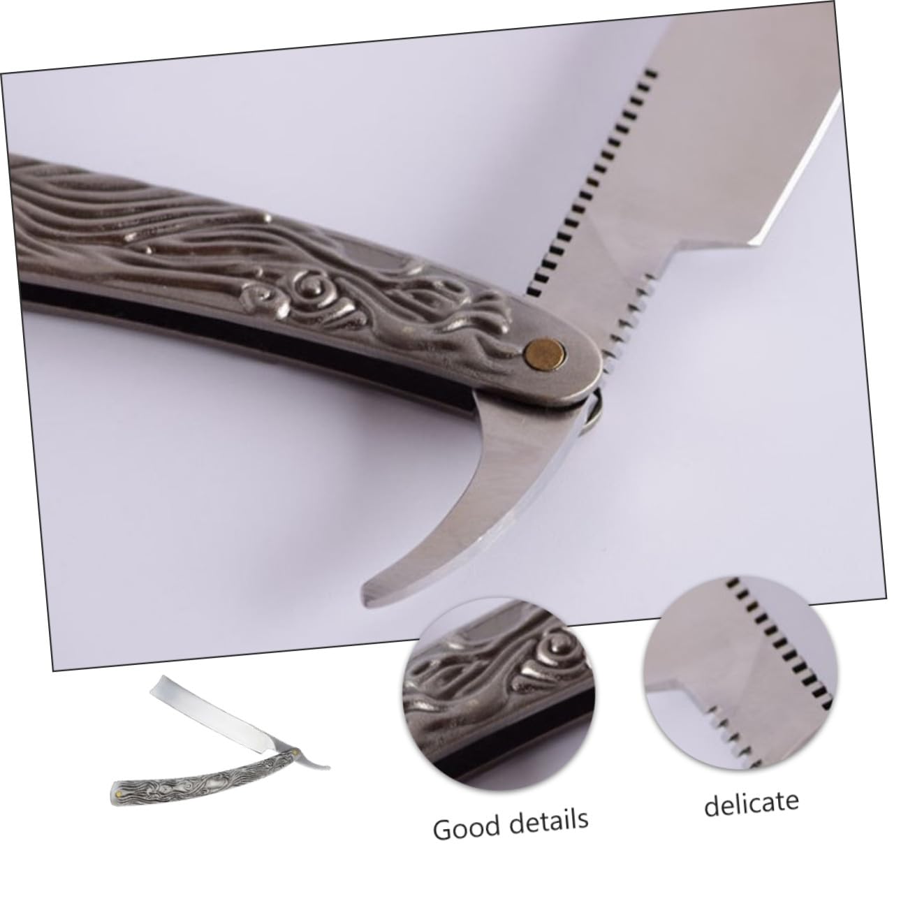 Manual Beard Shaving Cutter Old Type Razor Straight Razor for Men Face and Hair Shaving Traditional Manual Shaver for Beard Grooming Style