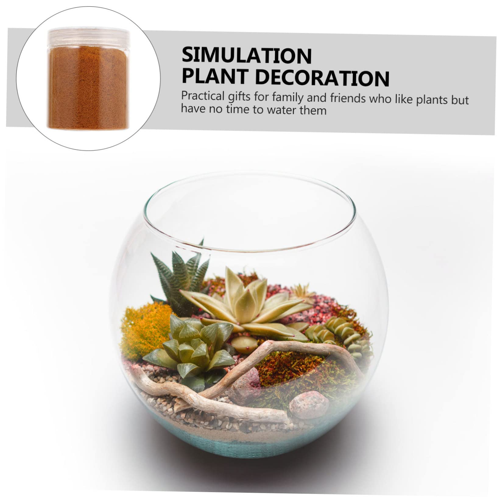 balacoo 2pcs 1 1 Bottle Realistic Artificial Plant Ornament DIY Lawn Powder Moss Decor for Planter No Watering Needed