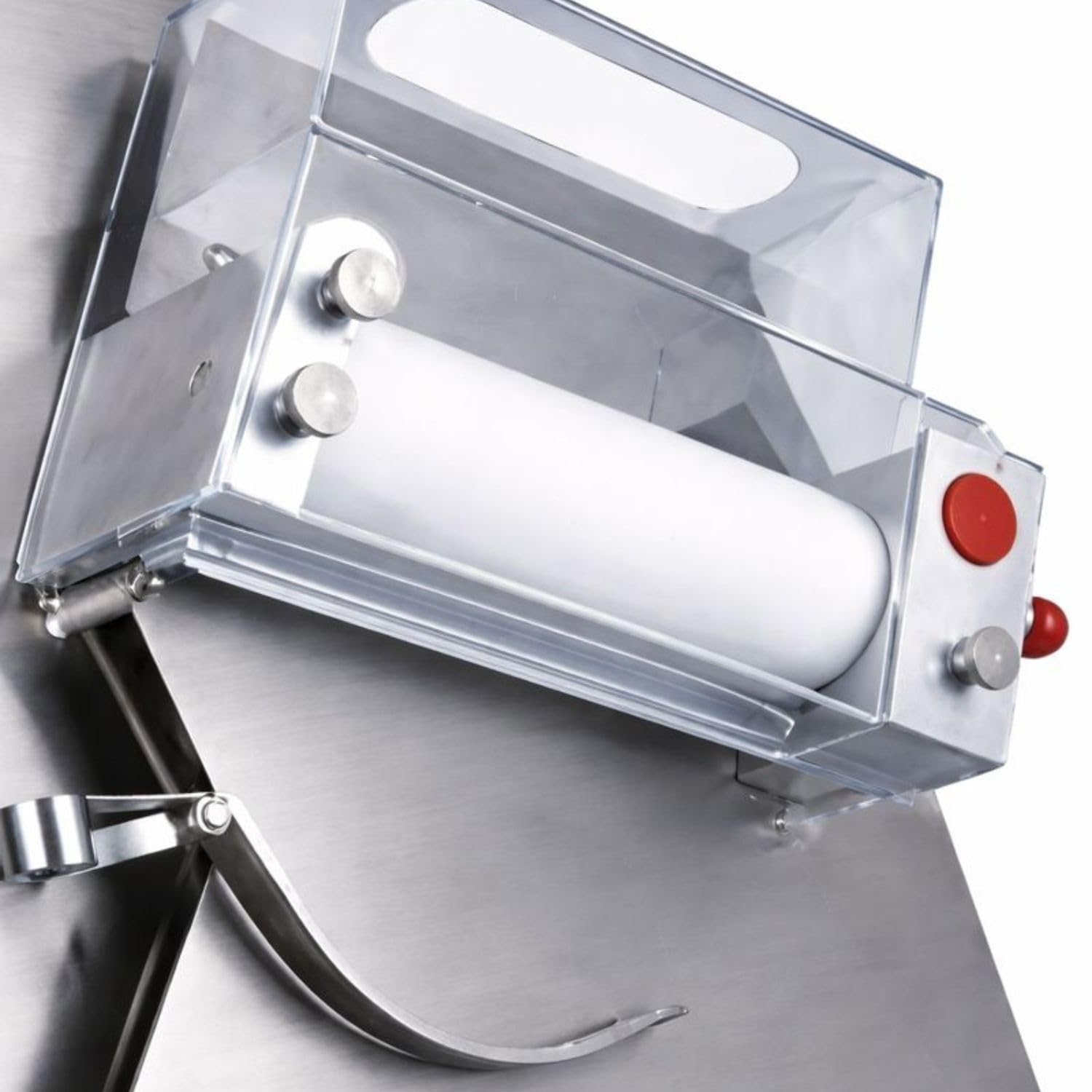 Façonneuse Laminoir à Pizza Professionnelle – 2 Rouleaux – Ø 10 à 30 cm – Épaisseur Réglable – 370 W