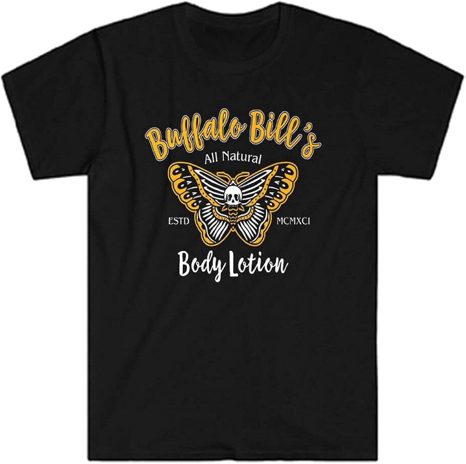 Silence of The Lambs Buffalo Bill’s Body Lotion Mens Black T-Shirt Size S to 3XL