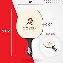 Professional Ping Pong Paddle with Hard Carry Case | Pro Table Tennis Racket | Table Tennis Paddle with Ergonomic Handle | 5 Blades of Wood with Premium Rubber and Sponge by AirBlades gallery image