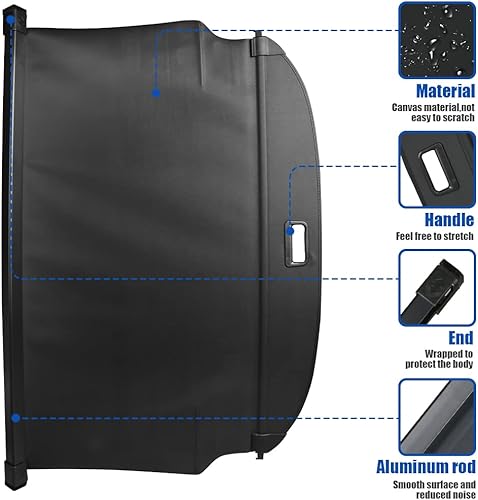 Miniatura 2 de Cubierta de carga para kia sportage 2025 2024 2023, cubierta retráctil para maletero trasero, protección de seguridad, compatible con accesorios Kia