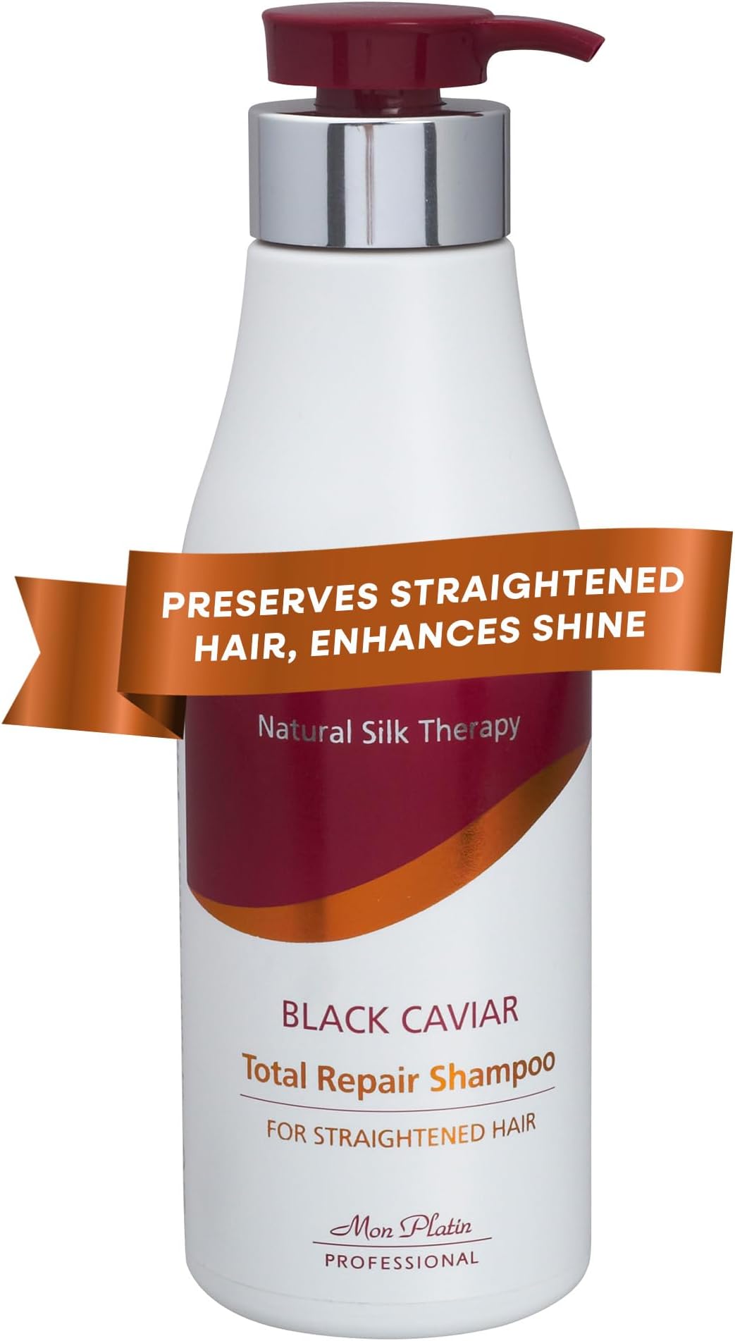 Mon Platin Professional Total Repair Shampoo for Straightened Hair - Salt-Free, Enhances Straightening Treatment Results, Adds Shine & Vitality, Salt/SLS-Free, Straight Hair Shampoo 250ml