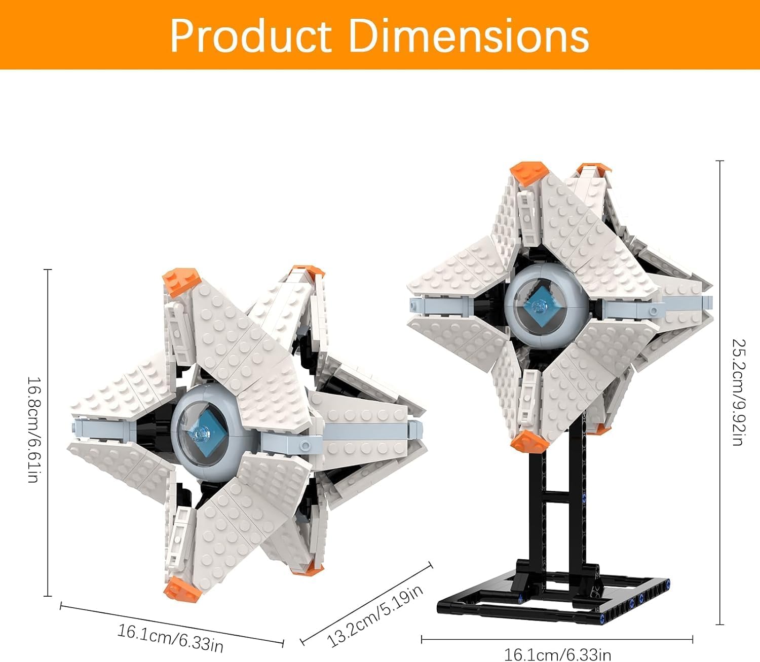 Nubee Ghost Shell Building Blocks for Kids Ages 9+, Generalist Shell Building Toy Sets, Featuring a Display Stand, Lightfall Model Toy for Adults, Game Fans (378 Pieces) - Image 5