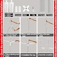 Vista 8 de Estante de secado de ropa plegable interior plegable Secador de ropa Soporte de lavandería