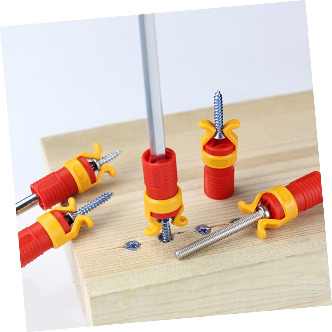 DOITOOL 20pcs Screw Holder Tool Woodworking Screw Clamp for Easy Installation Lightweight Material Fits for Diy Projects and Repairs