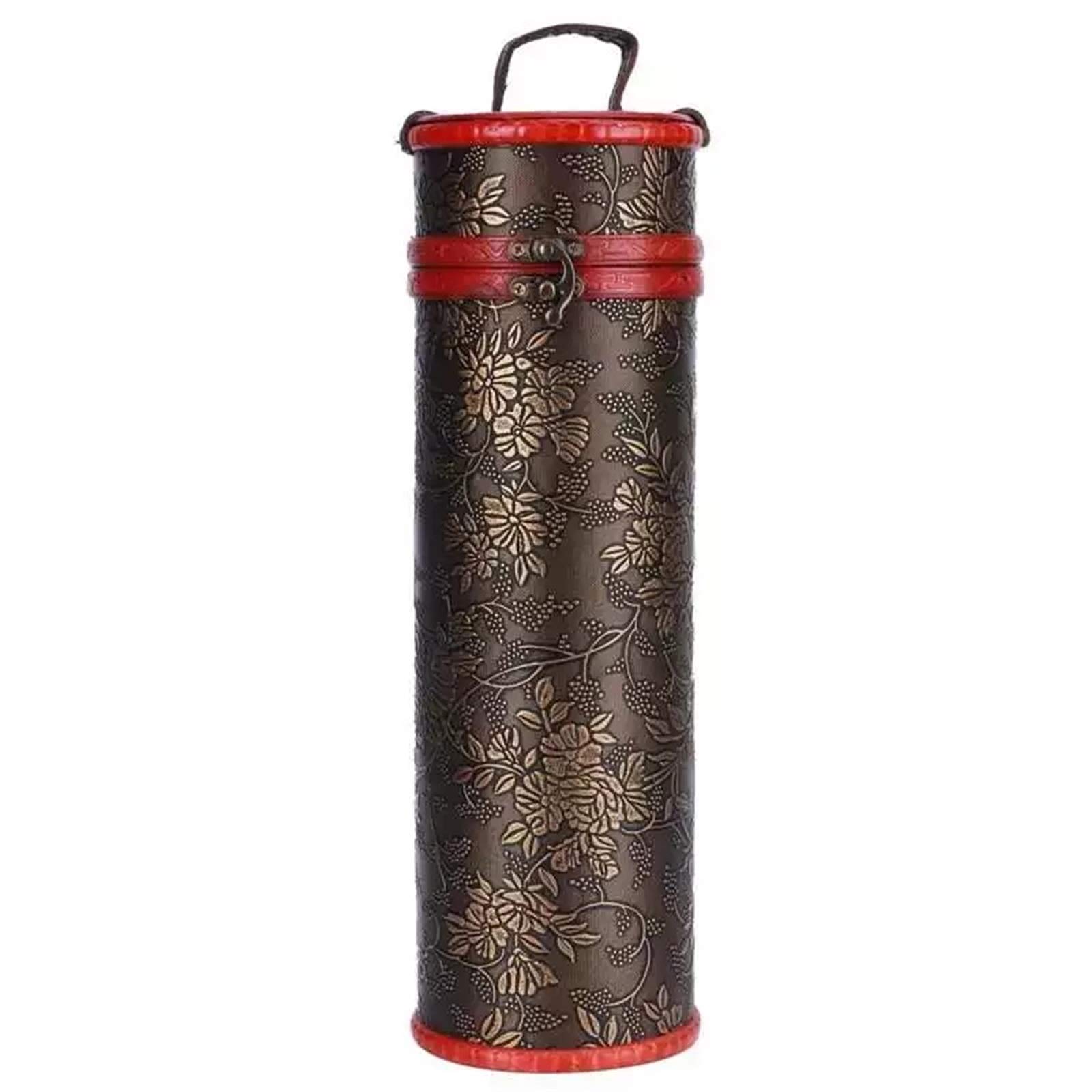 Boîte-Cadeau de vin en Bois, boîte Rangement Simple Ronde pour Home Bar Decor