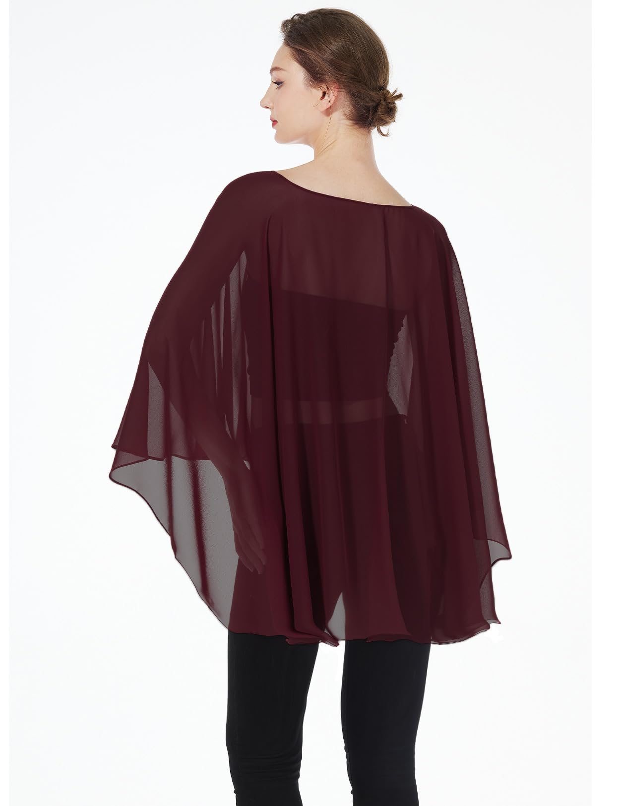 BEAUTELICATE Capa Poncho Gasa Fiesta Mujer Chales de Novia Ligero Elegante para Boda Cerimonia Evento Formal Graduación Cosplay Elf