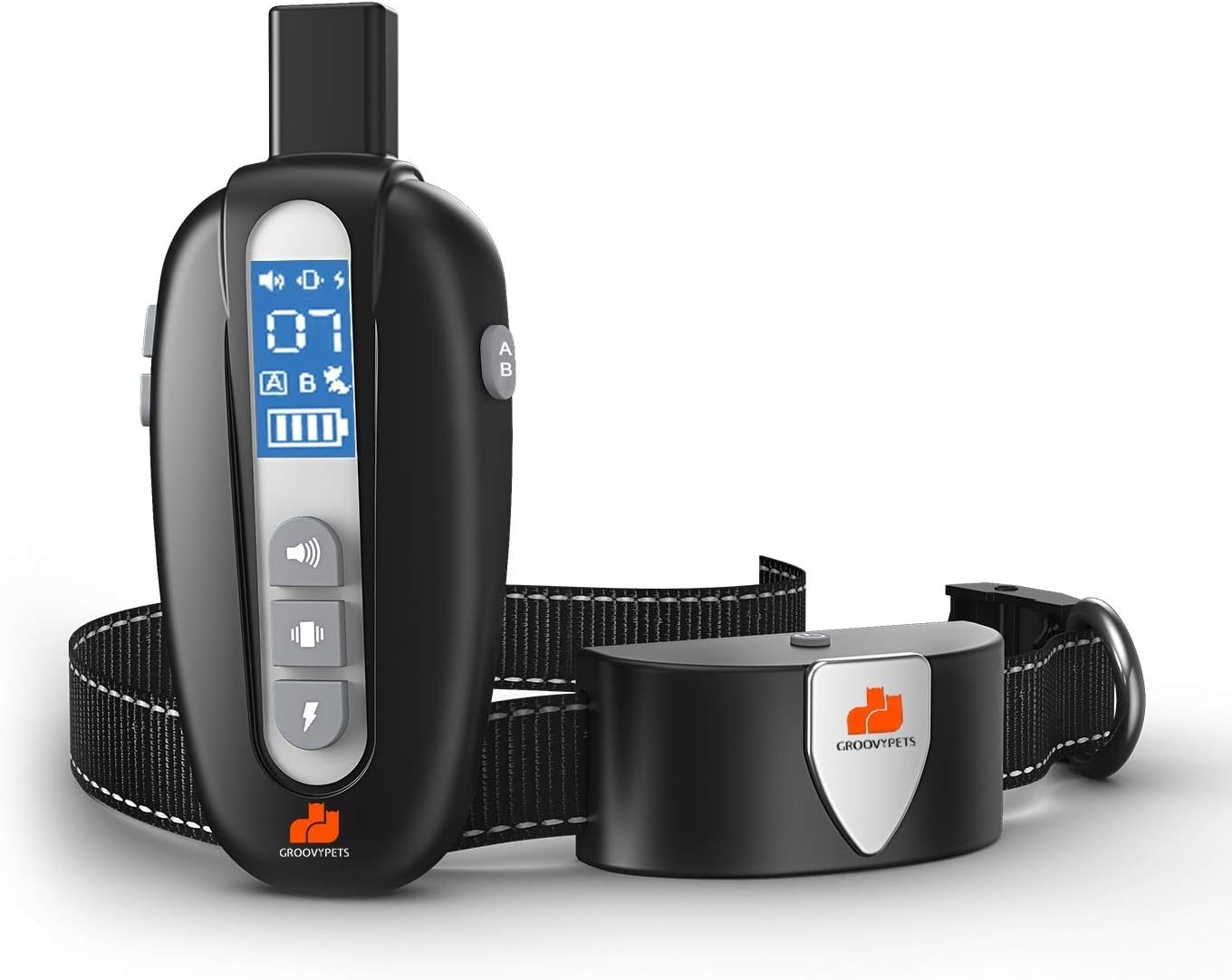 GROOVYPETS 650 Yard Remote Dog Shock Collar Training Collar