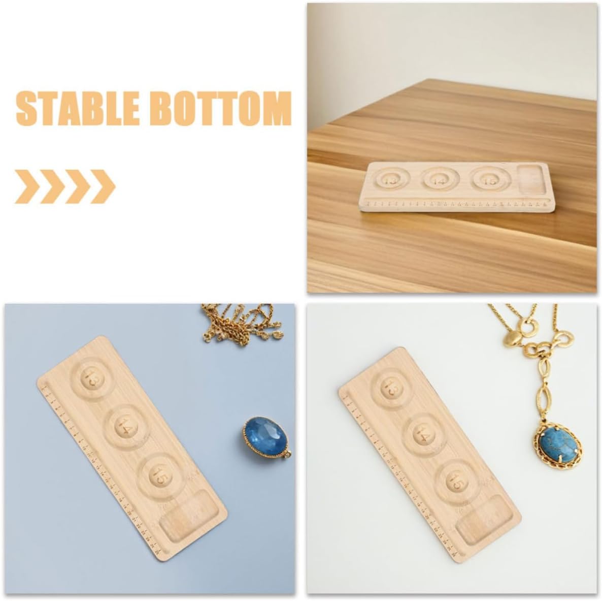 2pcs Wood Beading Board Multi Compartment Design, for Bracelet Making